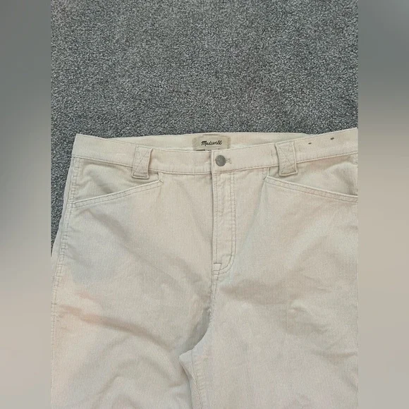 NWT Madewell Emmett 2.0 Cream Wide Leg Corduroy Size 32 - Picture 4 of 6